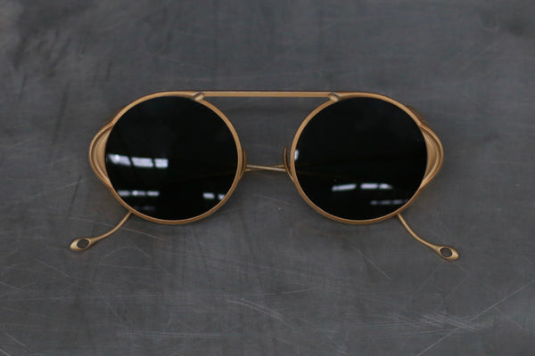 Rigards x boris bidjan saberi joint RG1011BBS β titanium alloy sunglasses RG-RG1011BBS-GJKSHP antique gold frame dark gray lenses
